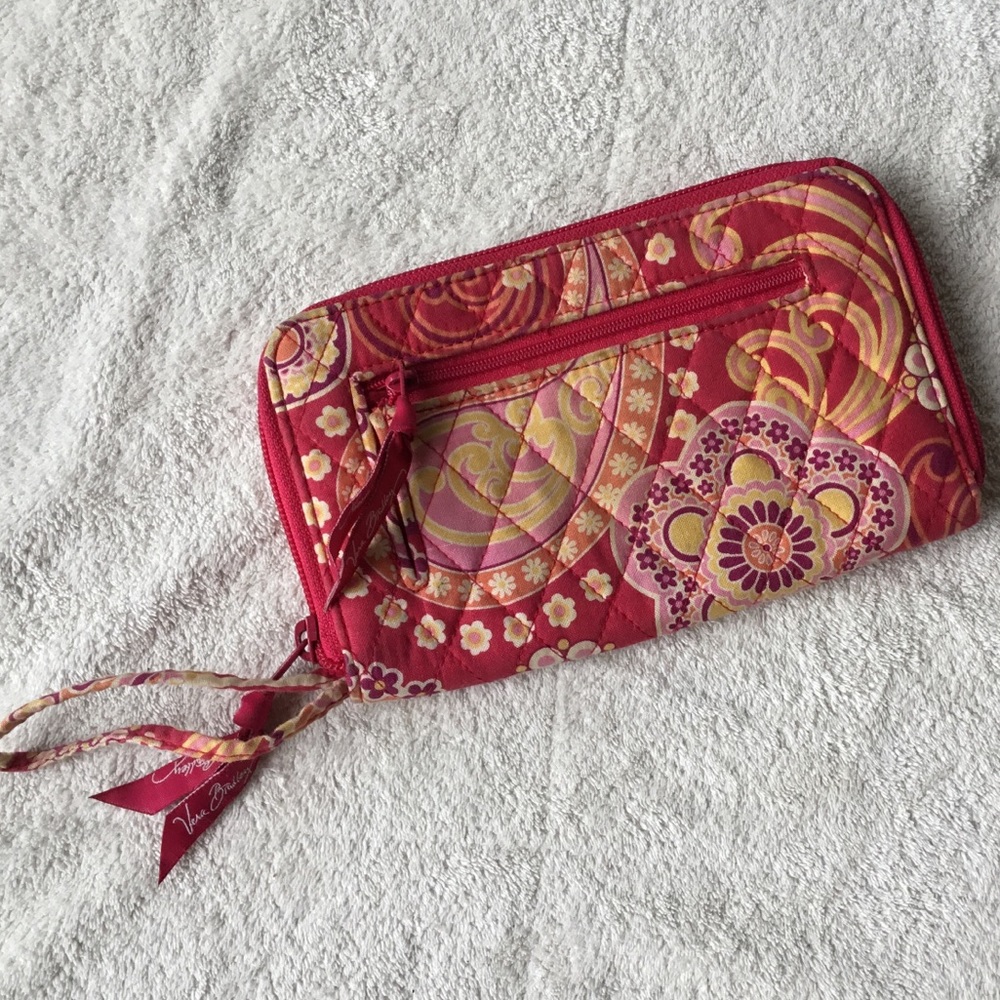 Vera Bradley Retired Raspberry Fizz Clutch Wallet